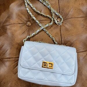 Elegant Quilted Crossbody Bag with Gold Chain